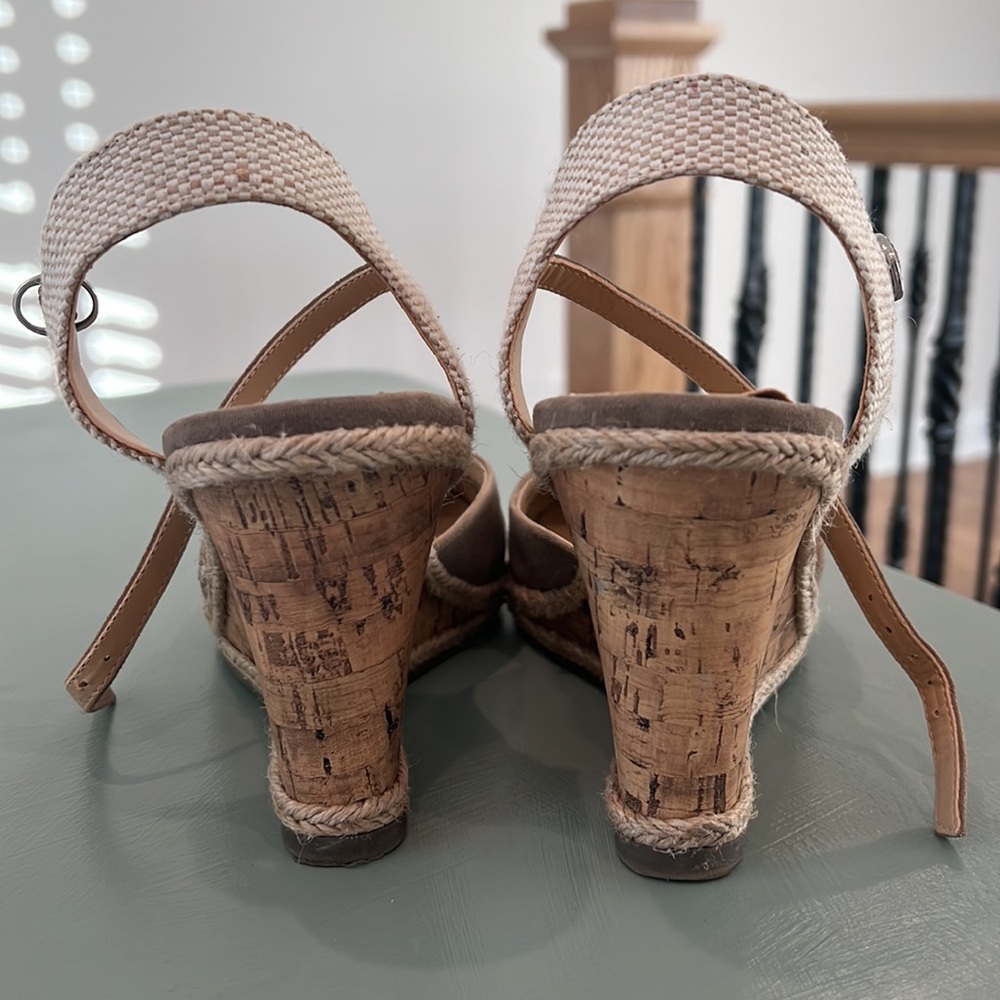 Sole Society Tan Suede Espadrille Wedges - Picture 2 of 5